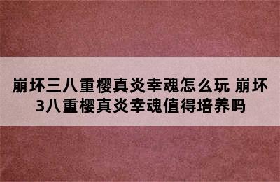 崩坏三八重樱真炎幸魂怎么玩 崩坏3八重樱真炎幸魂值得培养吗